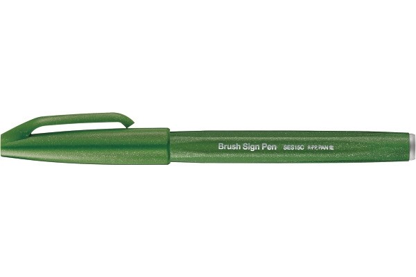 Bút Lông Màu Nước Pentel SES15C-D2 - Màu Xanh Ô Liu