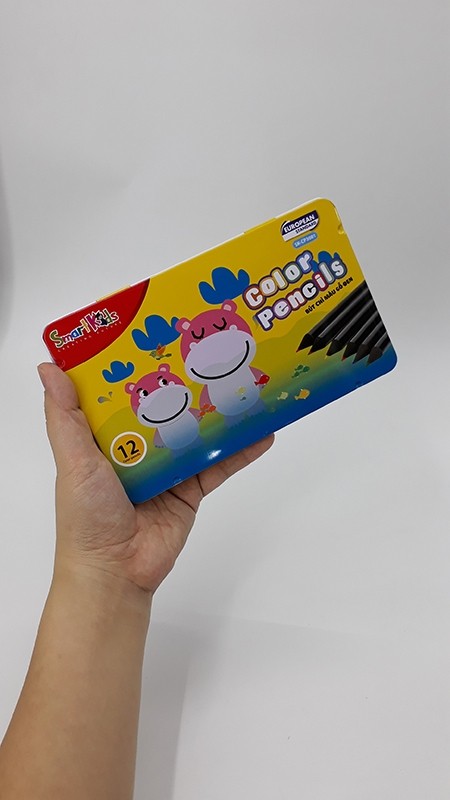 Bút Chì Màu Hộp Kim Loại Smart Kids SK-CP3001 (12 Màu/hộp)