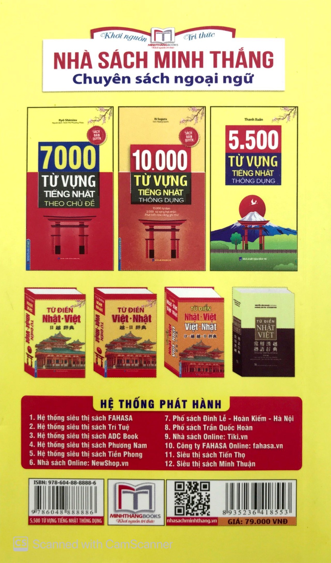 5500 Từ Vựng Tiếng Nhật Thông Dụng