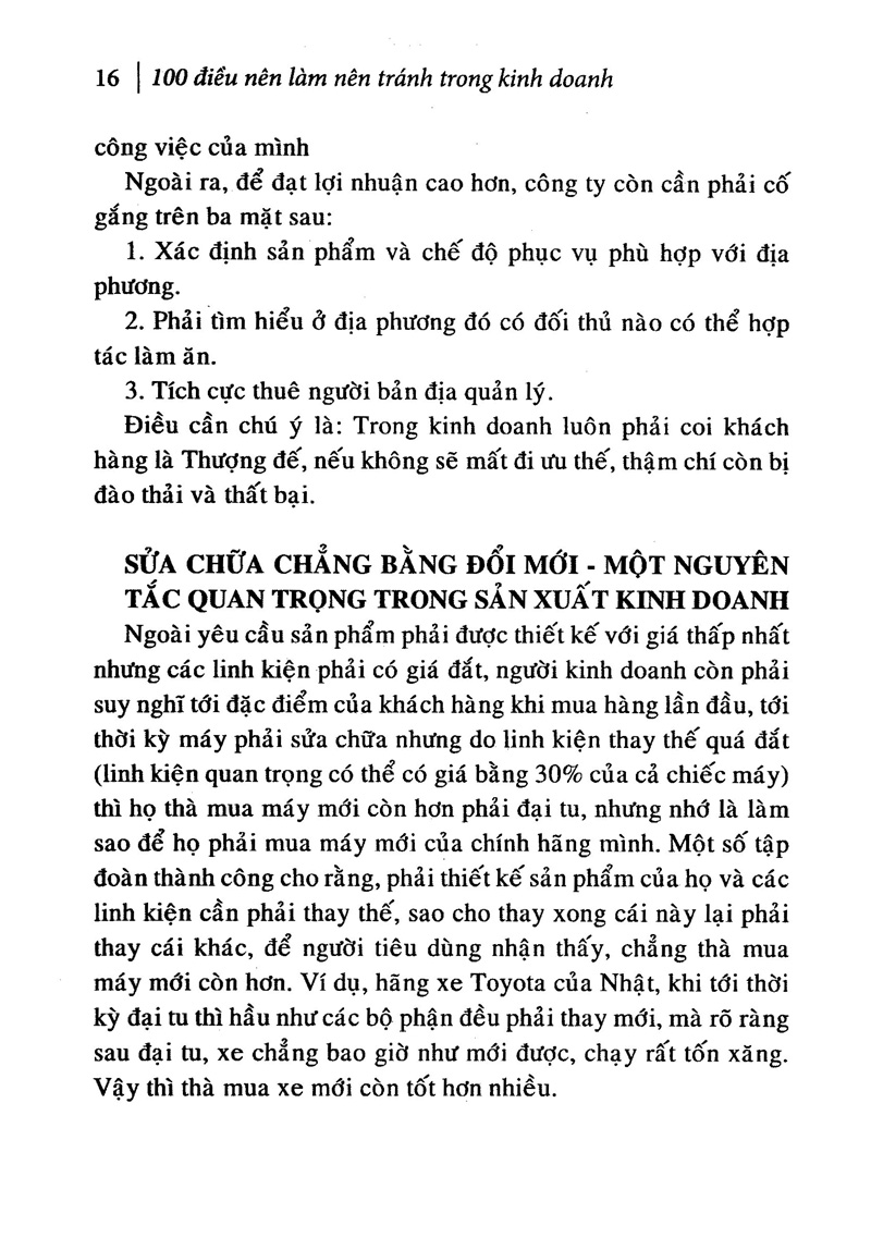 100 Điều Nên Làm, Nên Tránh Trong Kinh Doanh