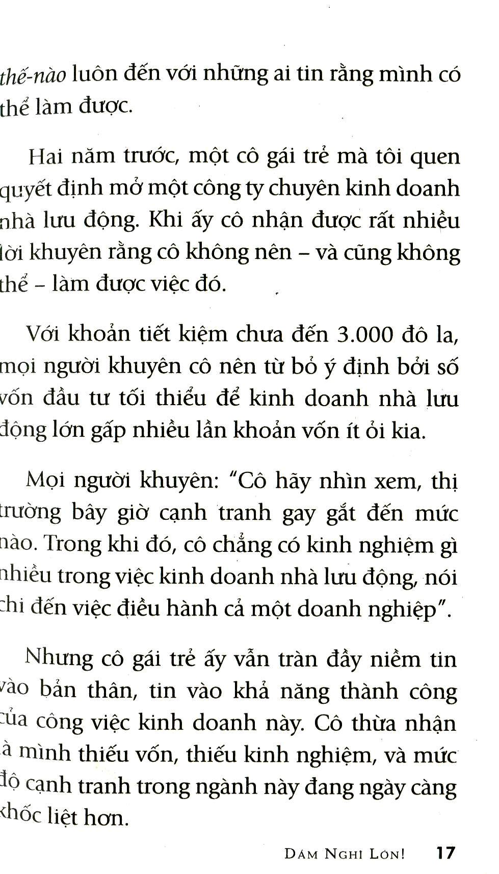 Dám Nghĩ Lớn - Khổ Nhỏ