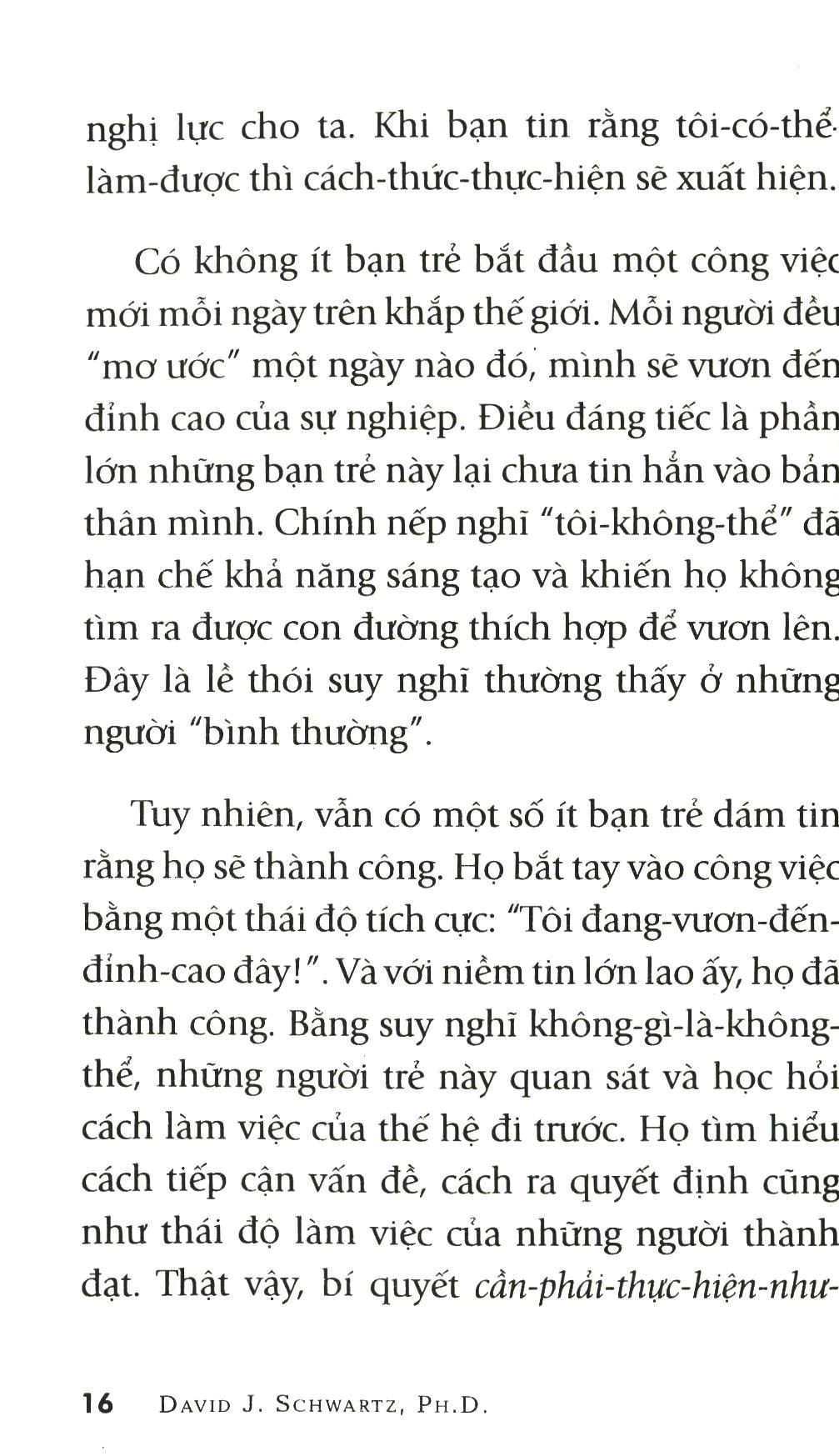 Dám Nghĩ Lớn - Khổ Nhỏ