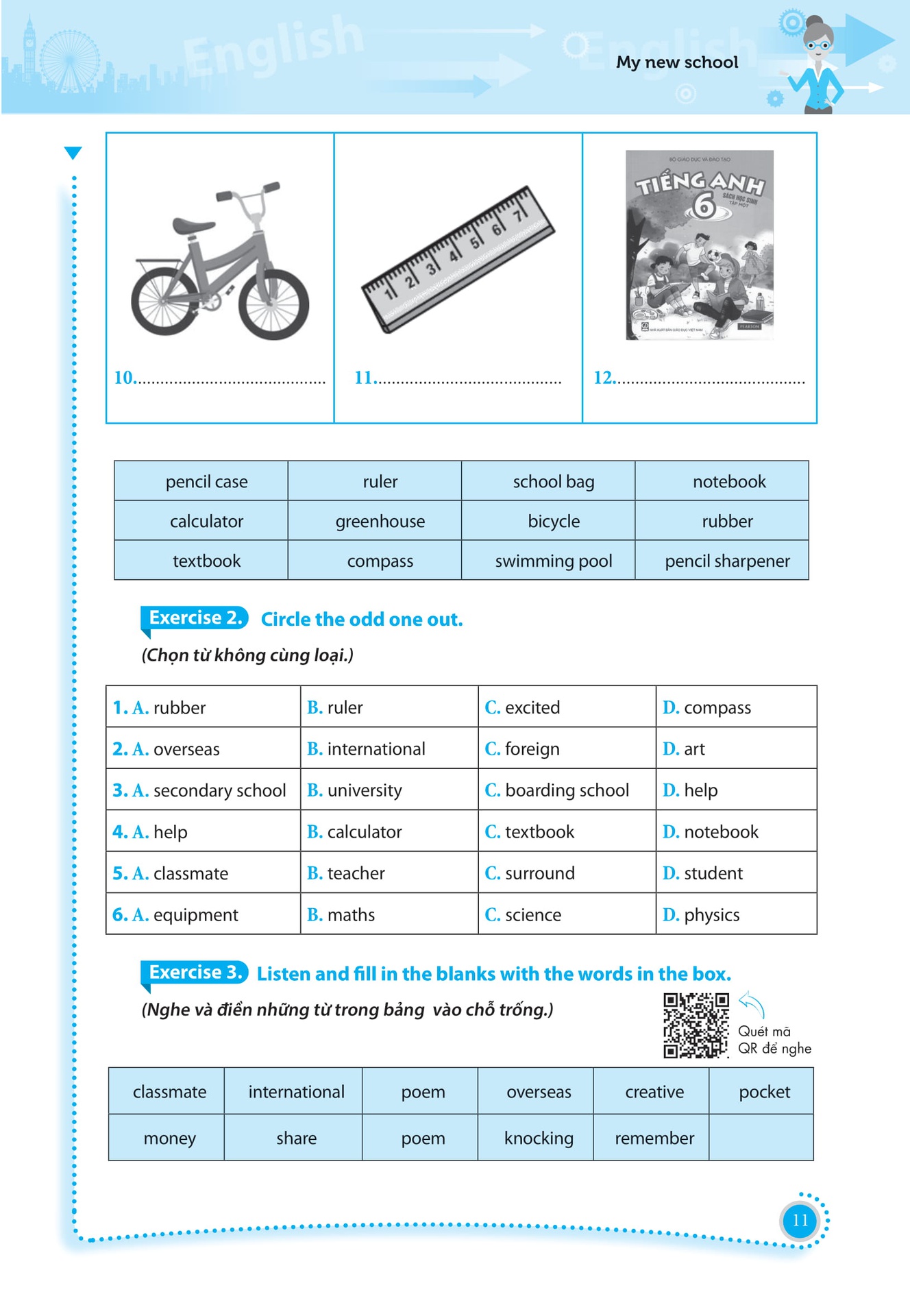 Bài Tập Bổ Trợ Toàn Diện Từ Vựng Tiếng Anh Lớp 6 (Cơ Bản Và Nâng Cao)