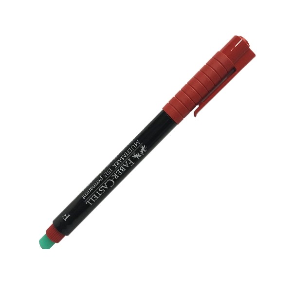 Bút Lông Dầu Đầu Nhỏ Multimark F-0.6mm Faber-Castell 1513 - Màu Đỏ