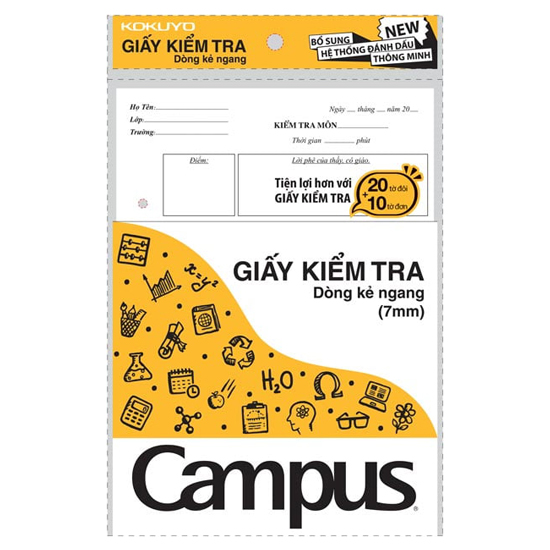 Giấy Kiểm Tra Kẻ Ngang Campus Không Chấm 2992