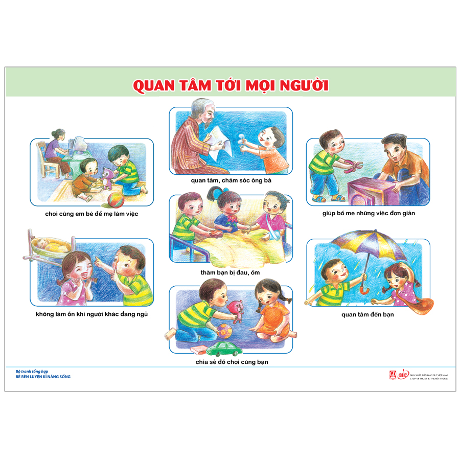 Bộ Tranh Tổng Hợp: Bé Rèn Luyện Kĩ Năng Sống