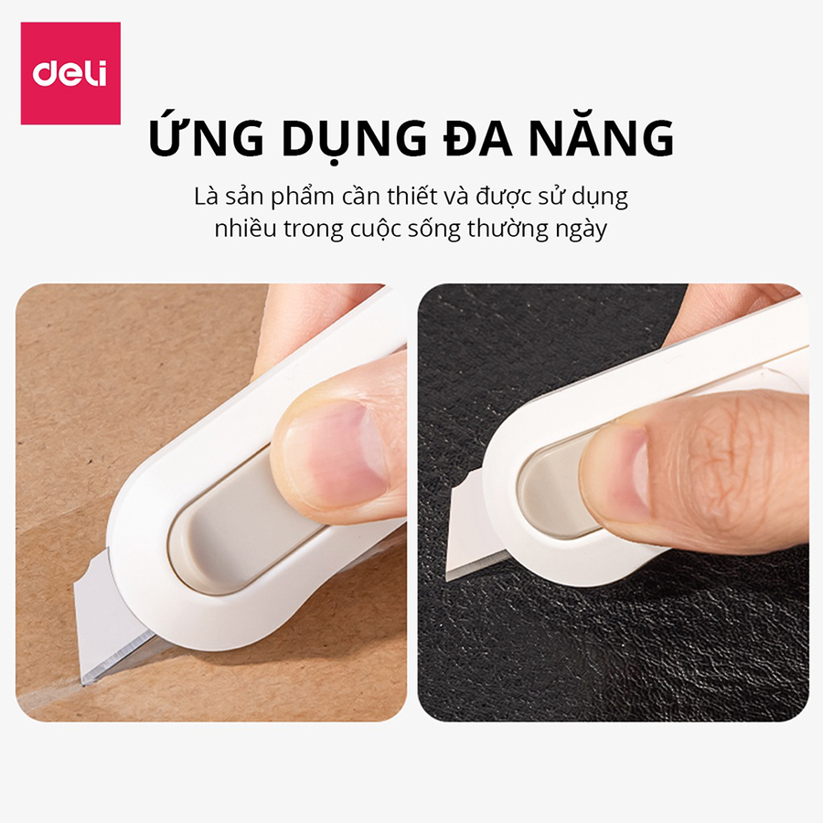 Dao Dọc Giấy Nhỏ Deli NS065-XD Màu Xanh Dương