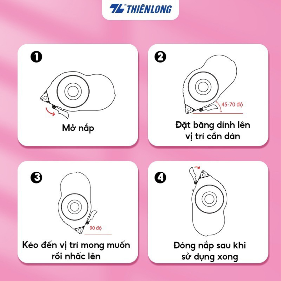 Băng Dính Kéo 2 Mặt Thiên Long GT-001