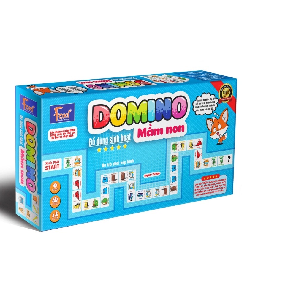 Đồ Chơi Foxi Domino Mầm Non - Đồ Dùng Sinh Hoạt Domino 1