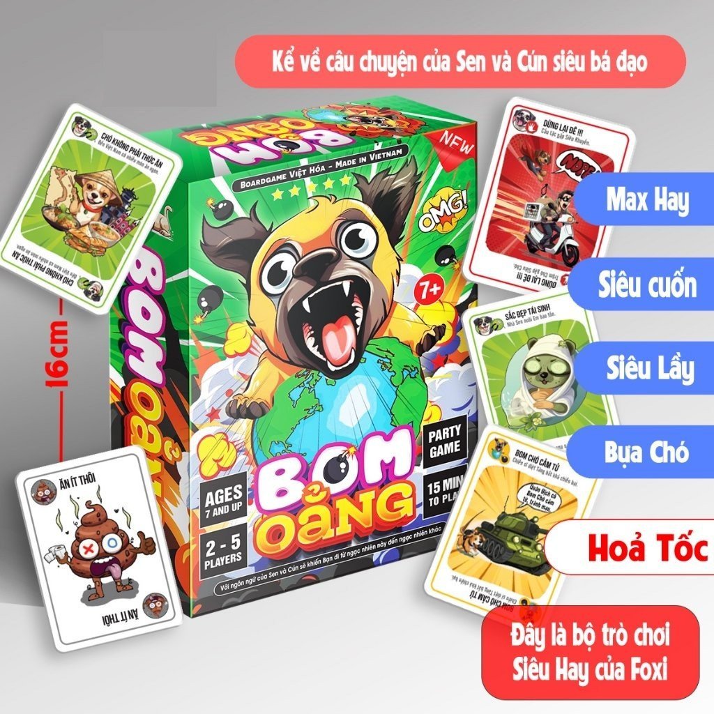 Đồ Chơi Boardgame Foxi Bom Oẳng