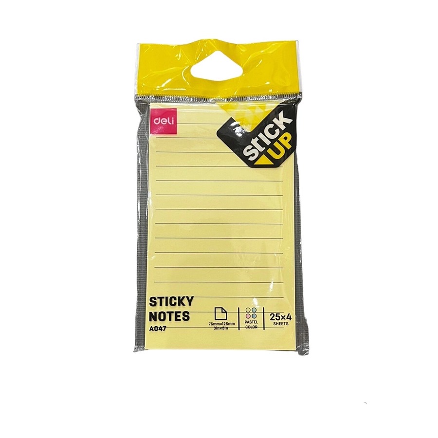 Giấy Note Deli Có Dòng Kẻ 3x5 A047