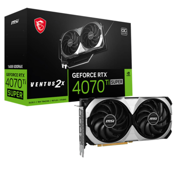 MSI GeForce RTX™ 4070 Ti SUPER 16G VENTUS 2X OC – 16GB GDDR6X