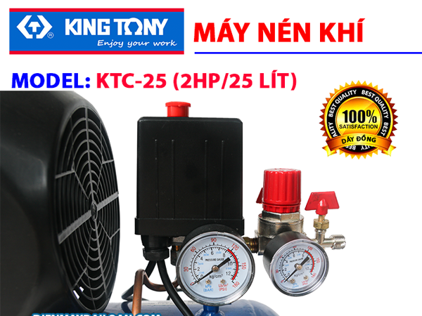 [Review] Máy nén khí KINGTONY Đài Loan KTC-25 (2HP/25 LÍT)