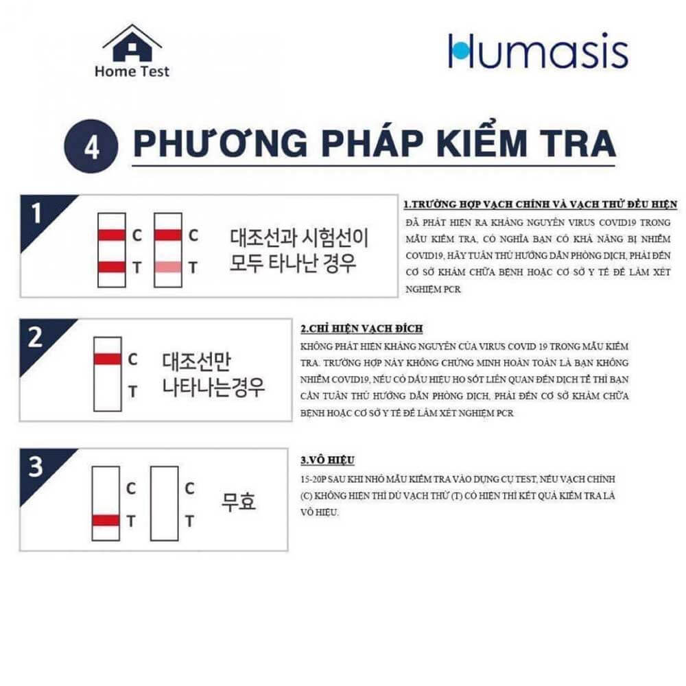 Que thử covid nhanh HUMASIS Hàn Quốc