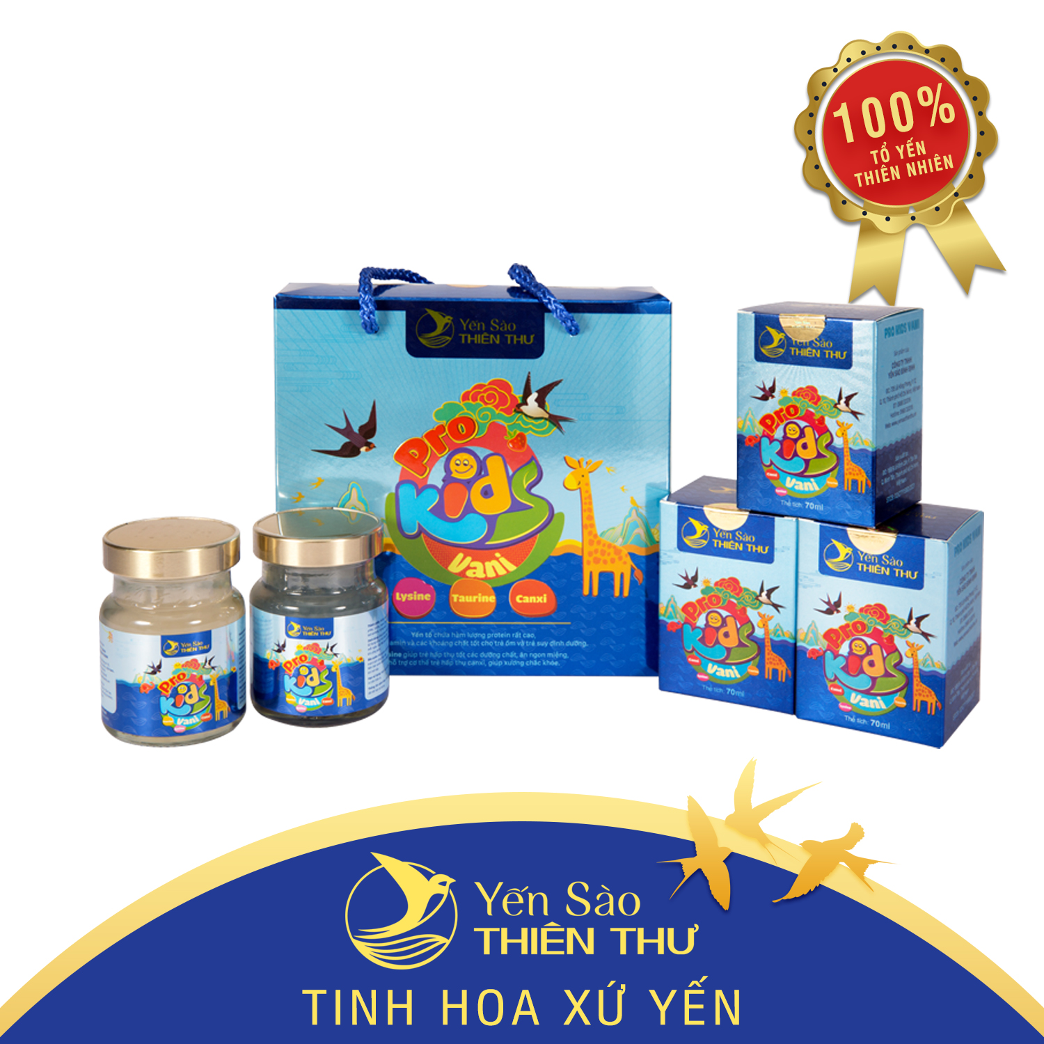 YẾN SÀO THIÊN THƯ PRO KIDS VỊ VANI LỐC 6 LỌ