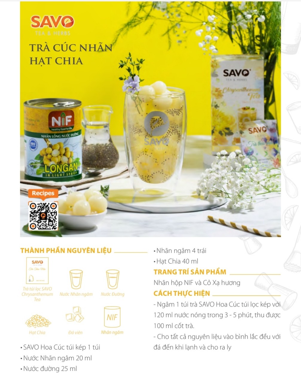 TRÀ CÚC NHÃN HẠT CHIA TRÀ CÚC NHÃN HẠT CHIA
