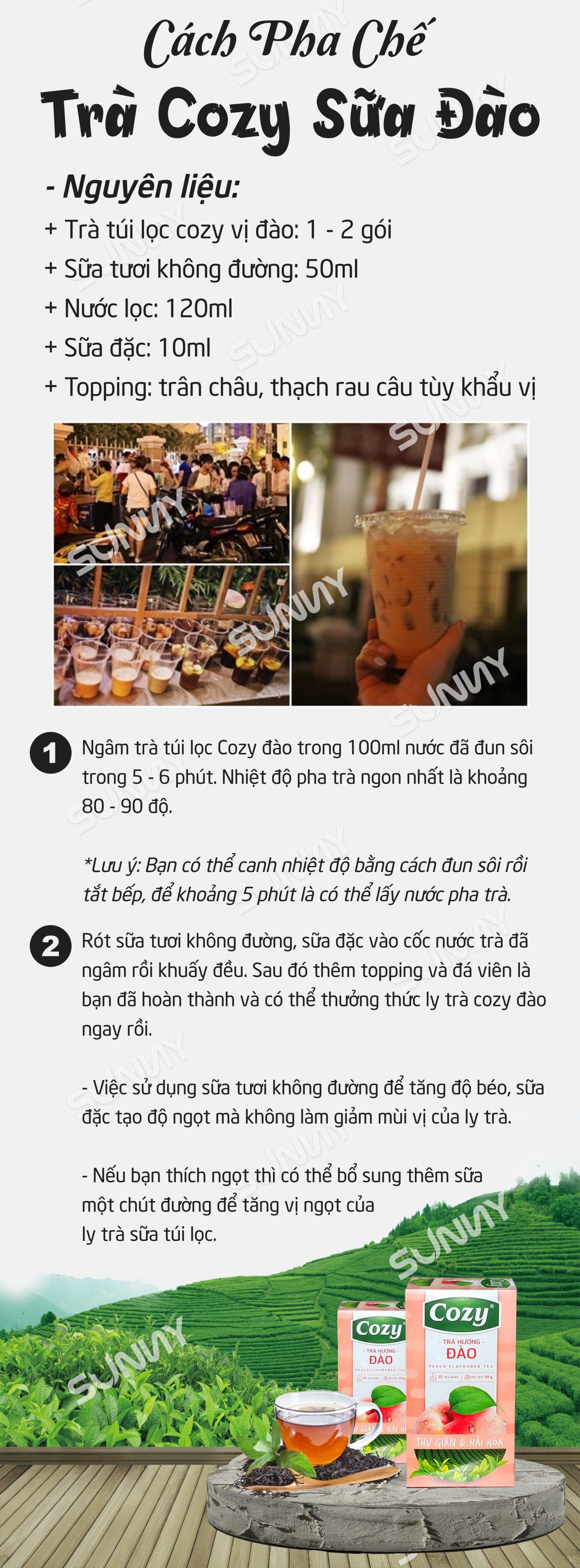 TRÀ COZY SỮA ĐÀO TRÀ COZY SỮA ĐÀO