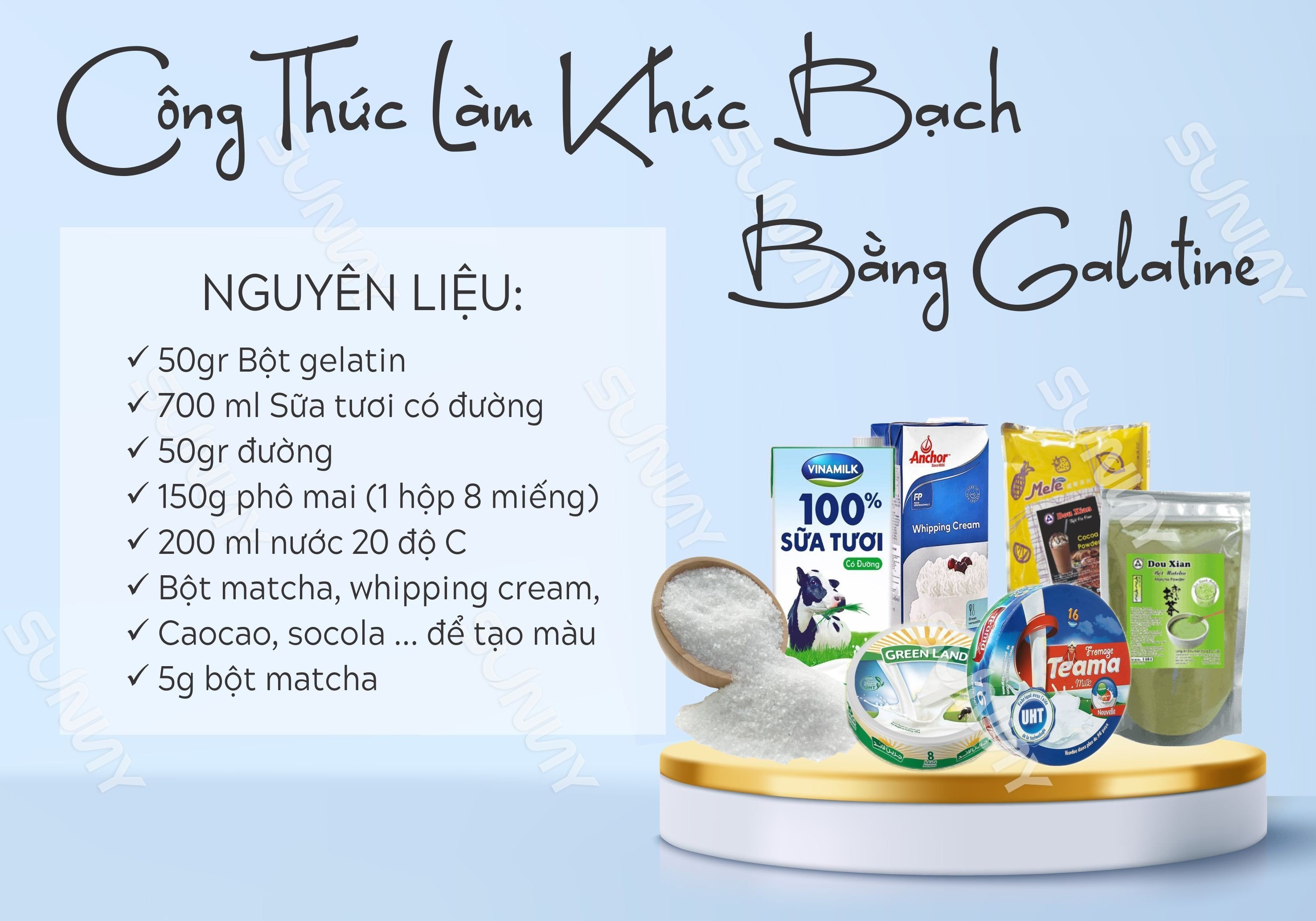 LÀM KHÚC BẠCH BẰNG GALATINE