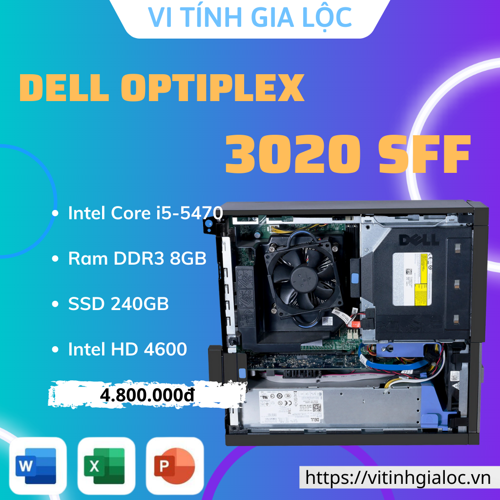 Dell Optiplex 3020 SFF - Máy bộ DELL văn phòng giá rẻ | Vi Tính Gia Lộc Dell Optiplex 3020 SFF - Máy bộ DELL văn phòng giá rẻ | Vi Tính Gia Lộc
