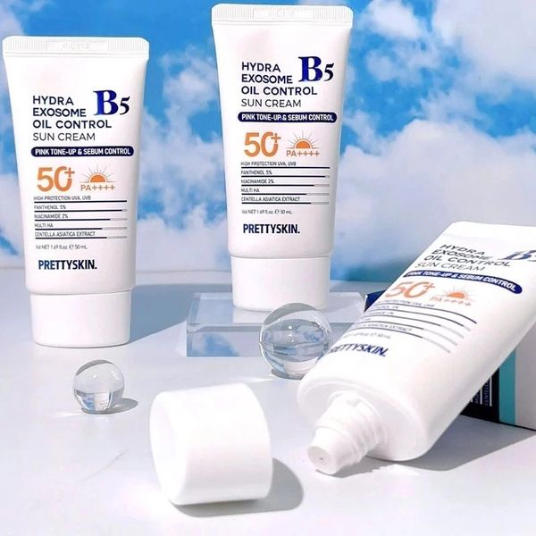 Kem Chống Nắng b5 pretty skin Da Dầu Hydra Exosome Oil Control Sun Cream 50ml