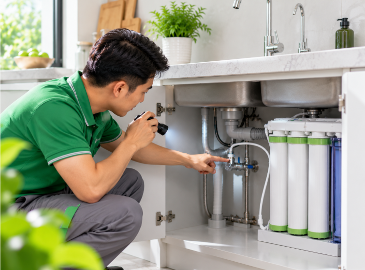 Kiểm tra van khóa và đường ống cấp nước giúp phát hiện tình trạng tắc nghẽn, rò rỉ hoặc nguồn nước cấp không ổn định