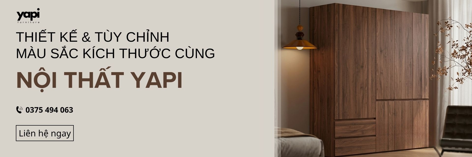 Thiết kế tùy chỉnh màu sắc kích thước cùng nội thất Yapi