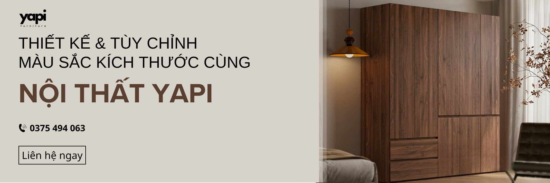 Thiết kế tùy chỉnh màu sắc kích thước cùng nội thất Yapi