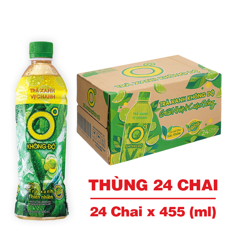 Trà xanh Không Độ vị chanh 455ml