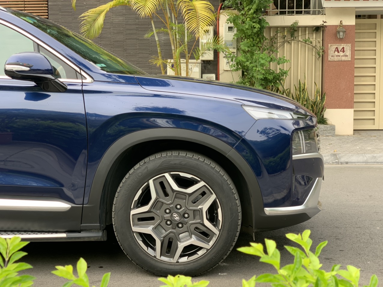 Hyundai Santafe full xăng cao cấp 2.5L 2021 màu xanh (Đã bán)