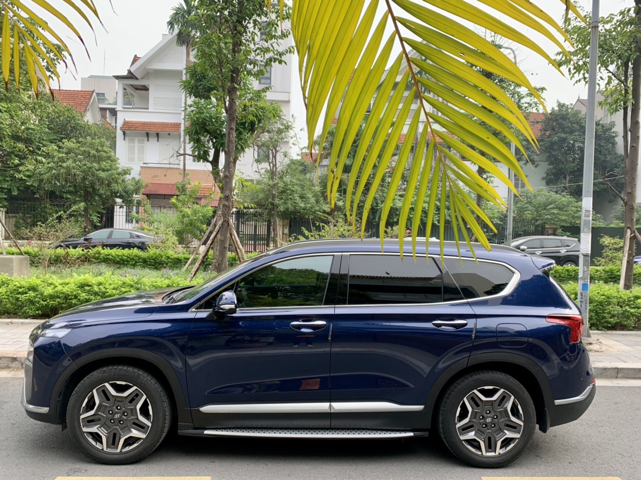 Hyundai Santafe full xăng cao cấp 2.5L 2021 màu xanh (Đã bán)