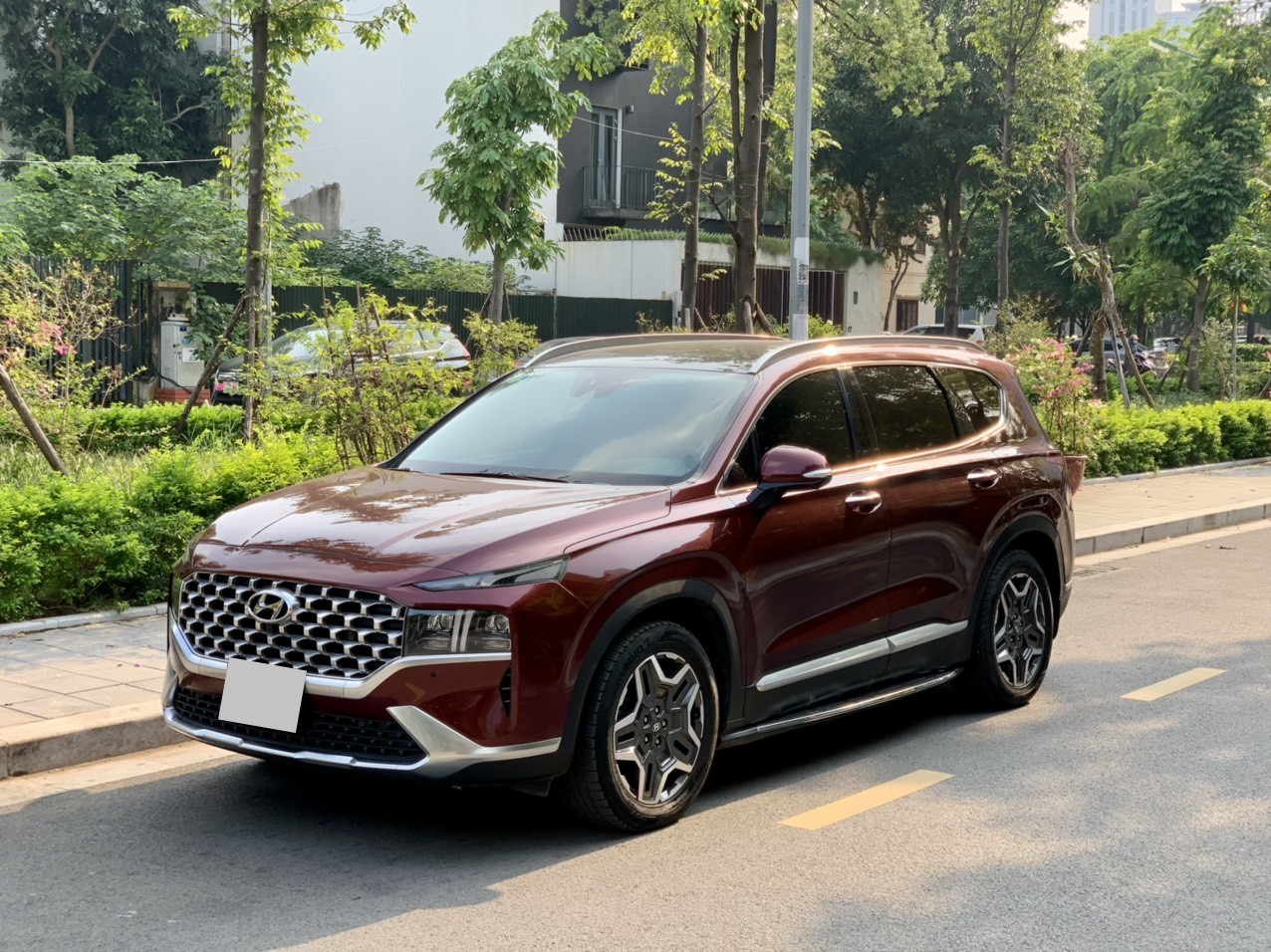 Hyundai Santafe 2.2D Premium màu đỏ 2021 (Đã bán)
