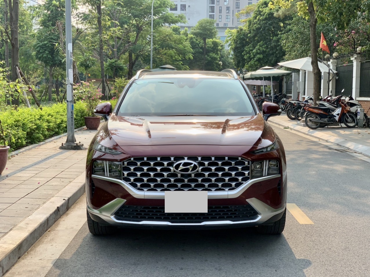 Hyundai Santafe 2.2D Premium màu đỏ 2021 (Đã bán)