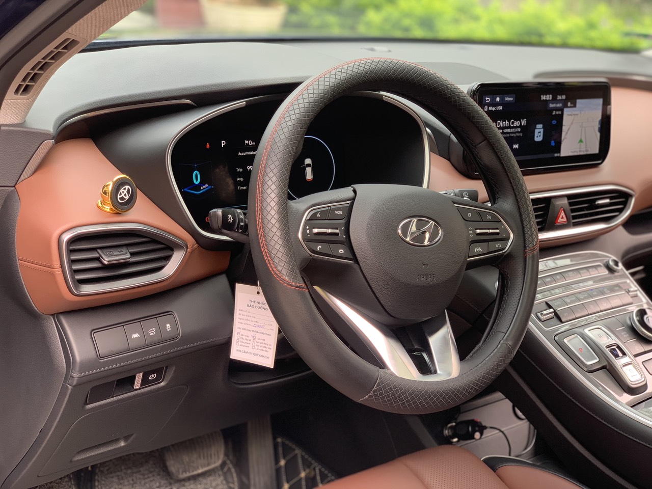 Hyundai Santafe full xăng cao cấp 2.5L 2021 màu xanh (Đã bán)