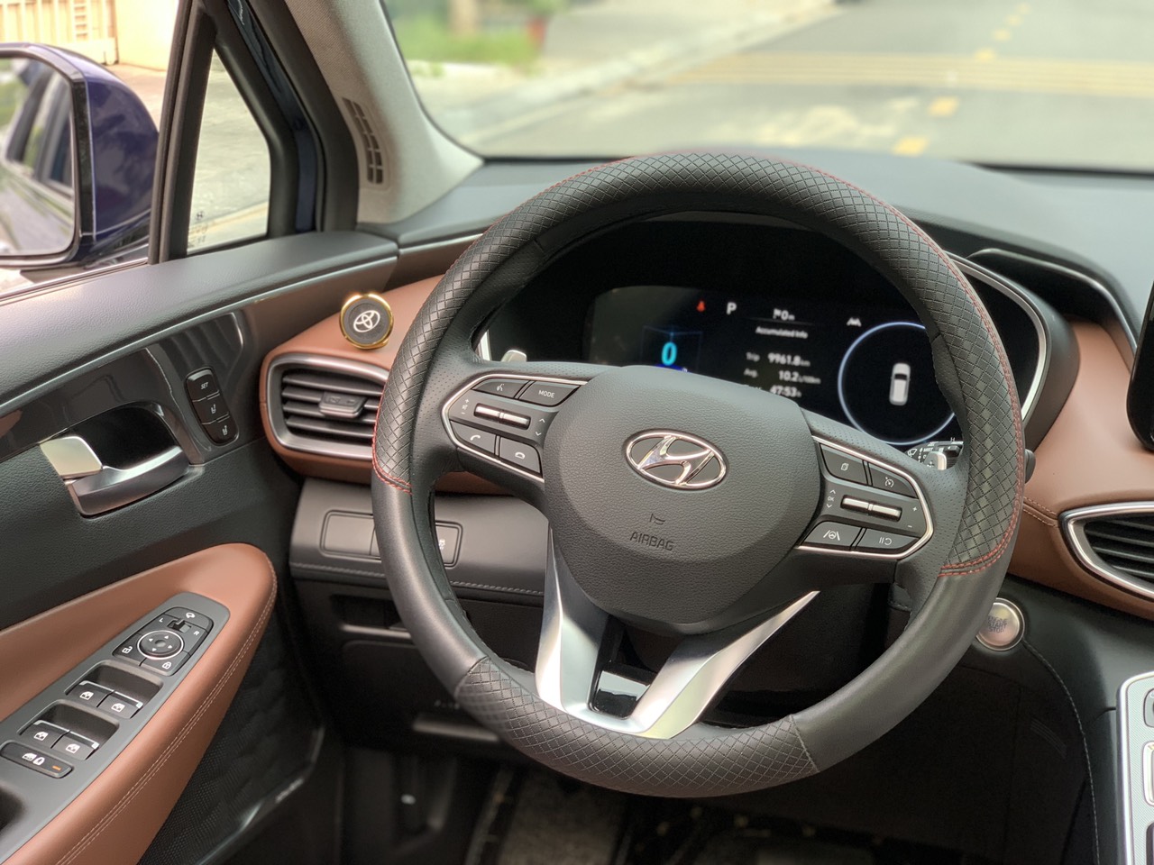 Hyundai Santafe full xăng cao cấp 2.5L 2021 màu xanh (Đã bán)