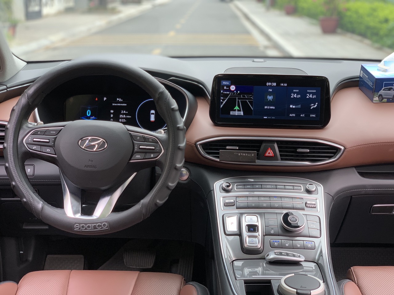 Hyundai Santafe full xăng cao cấp 2.5L 2022 màu đỏ (Đã bán)