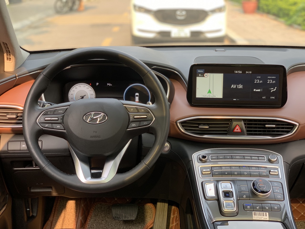 Hyundai Santafe 2.2D Premium màu đỏ 2021 (Đã bán)