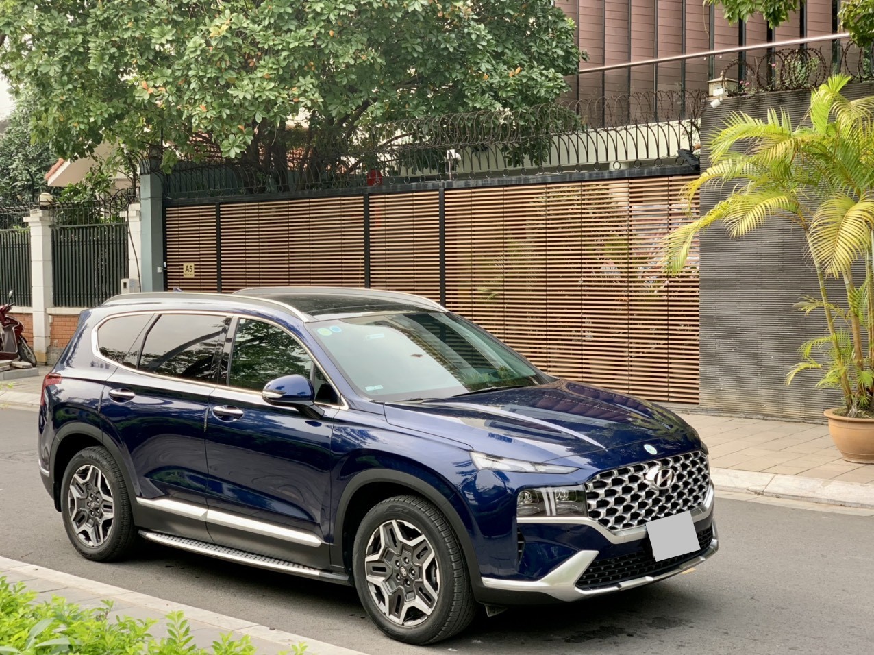 Hyundai Santafe full xăng cao cấp 2.5L 2021 màu xanh (Đã bán)