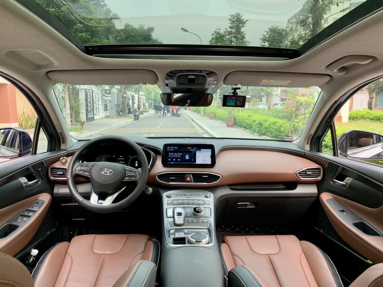 Hyundai Santafe full xăng cao cấp 2.5L 2021 màu xanh (Đã bán)