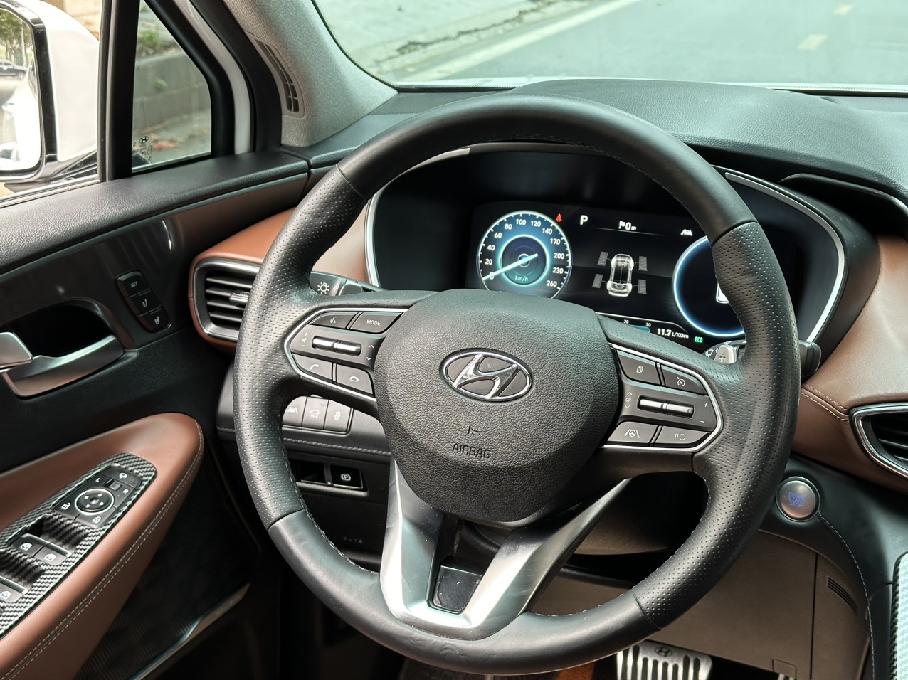 Hyundai Santafe 2.2D Premium màu trắng 2021 (đã bán)