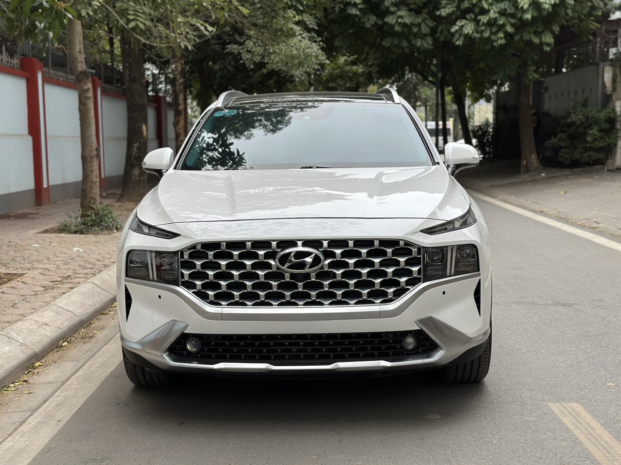 Hyundai Santafe 2.2D Premium màu trắng 2021 (đã bán)