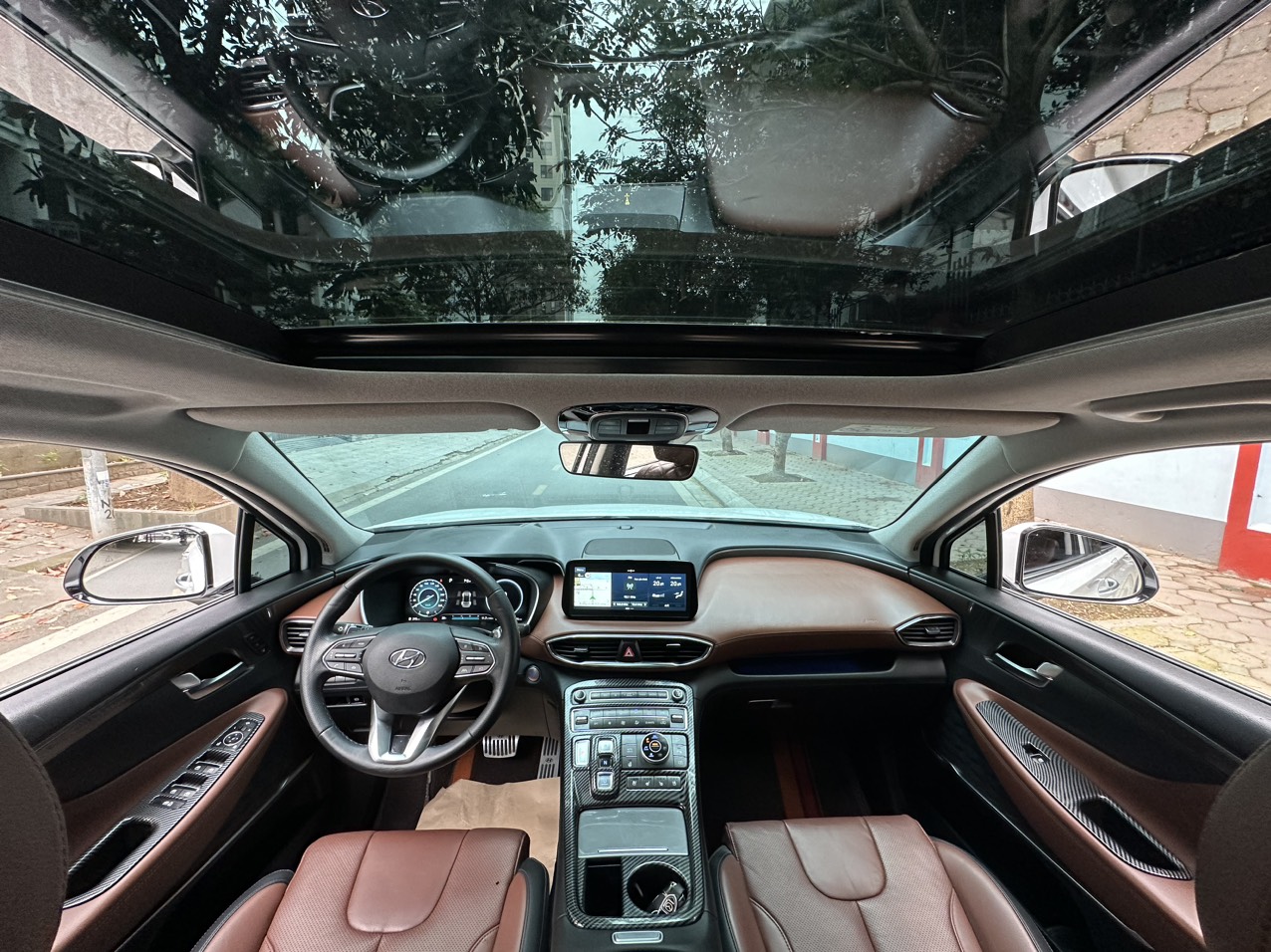 Hyundai Santafe 2.2D Premium màu trắng 2021 (đã bán)