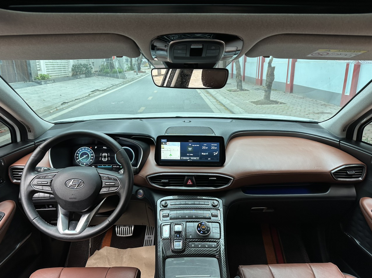 Hyundai Santafe 2.2D Premium màu trắng 2021 (đã bán)