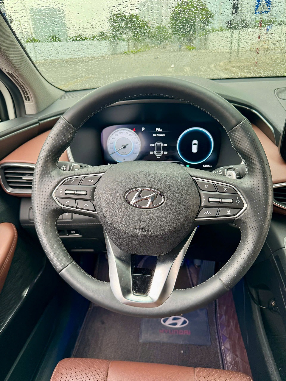 Hyundai Santafe full xăng cao cấp 2.5L 2024 màu trắng