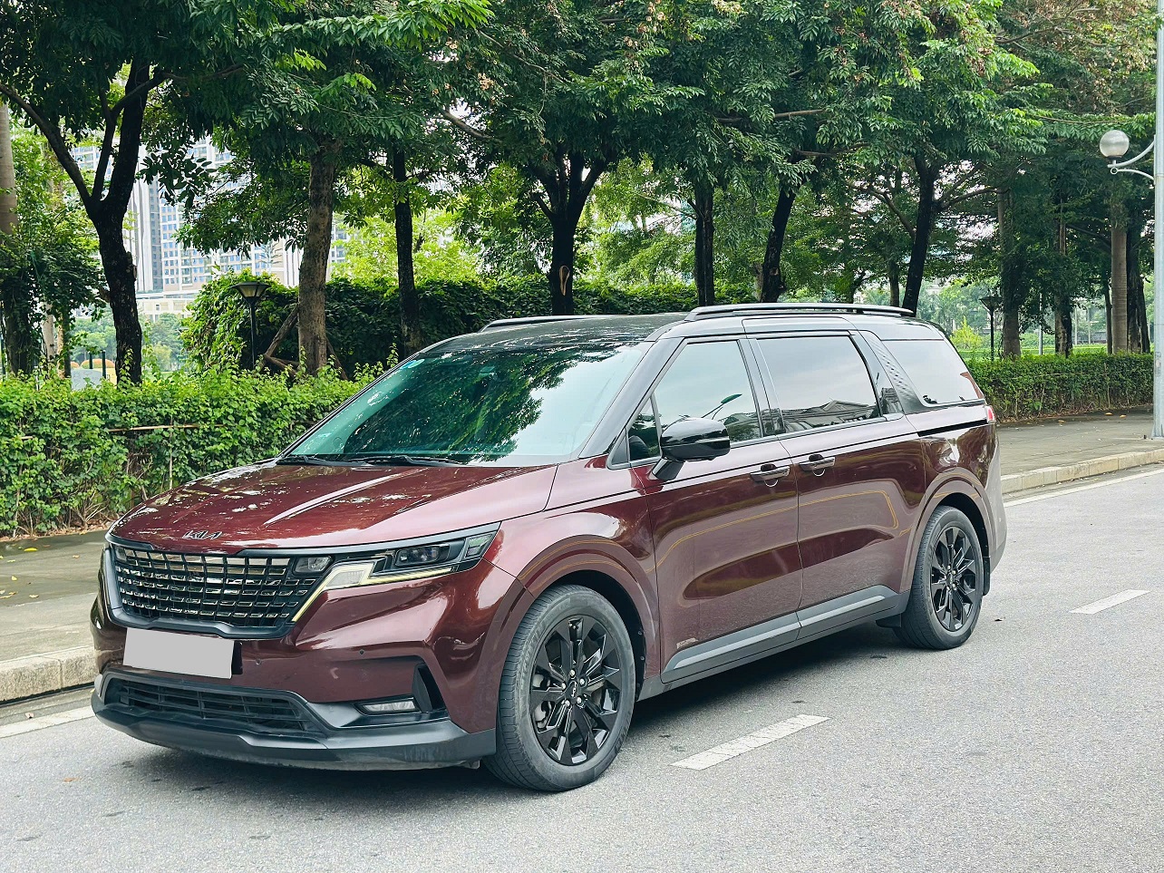 Kia Carnival 2.2D Premium sản xuất 2022 đỏ mận