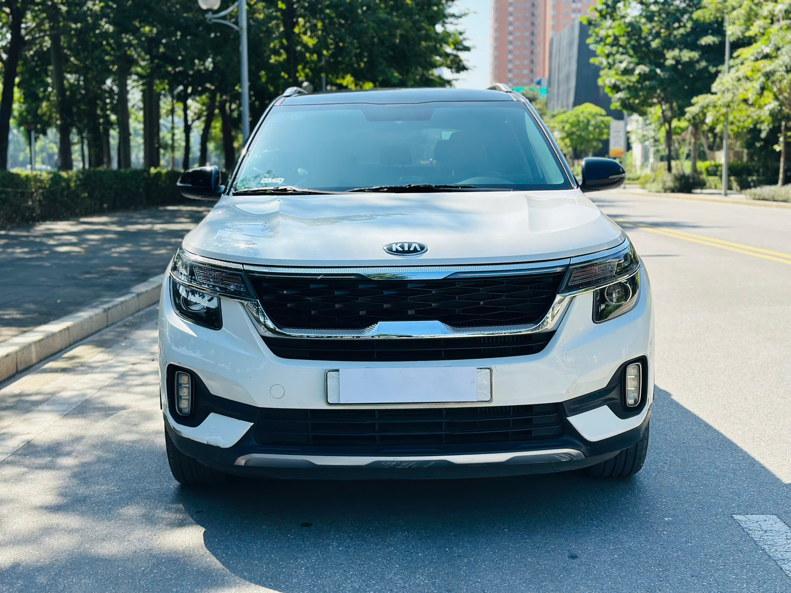 Kia Seltos 1.4 Luxury 2021 màu trắng