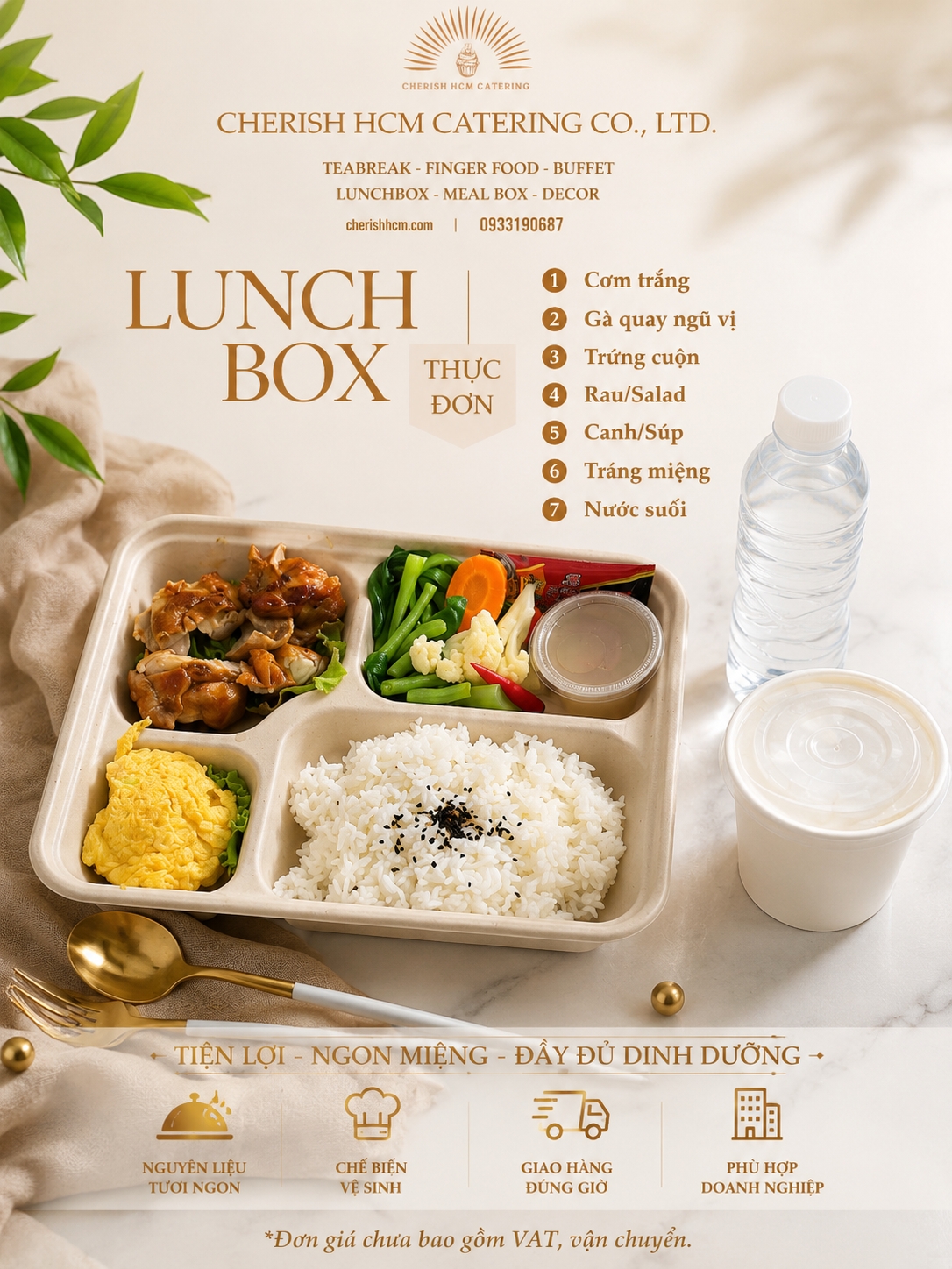 03726 Cơm gà quay ngũ vị, trứng cuộn
