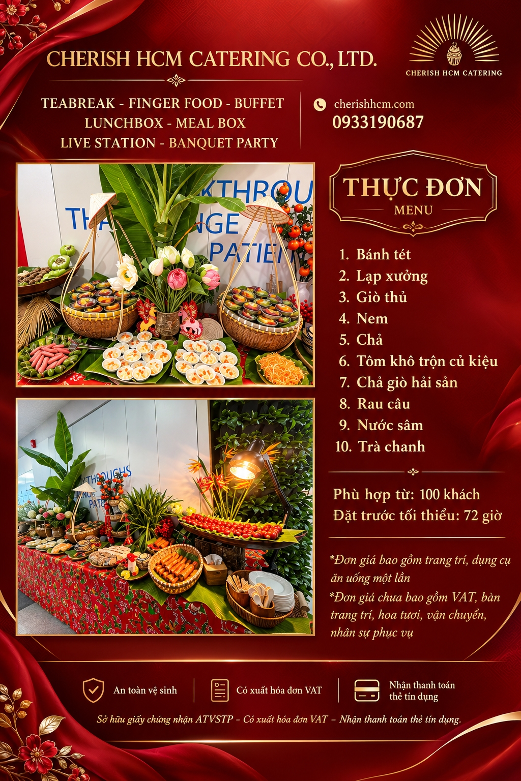 020226 Tiệc Finger food 10 món - Tiệc 100 khách