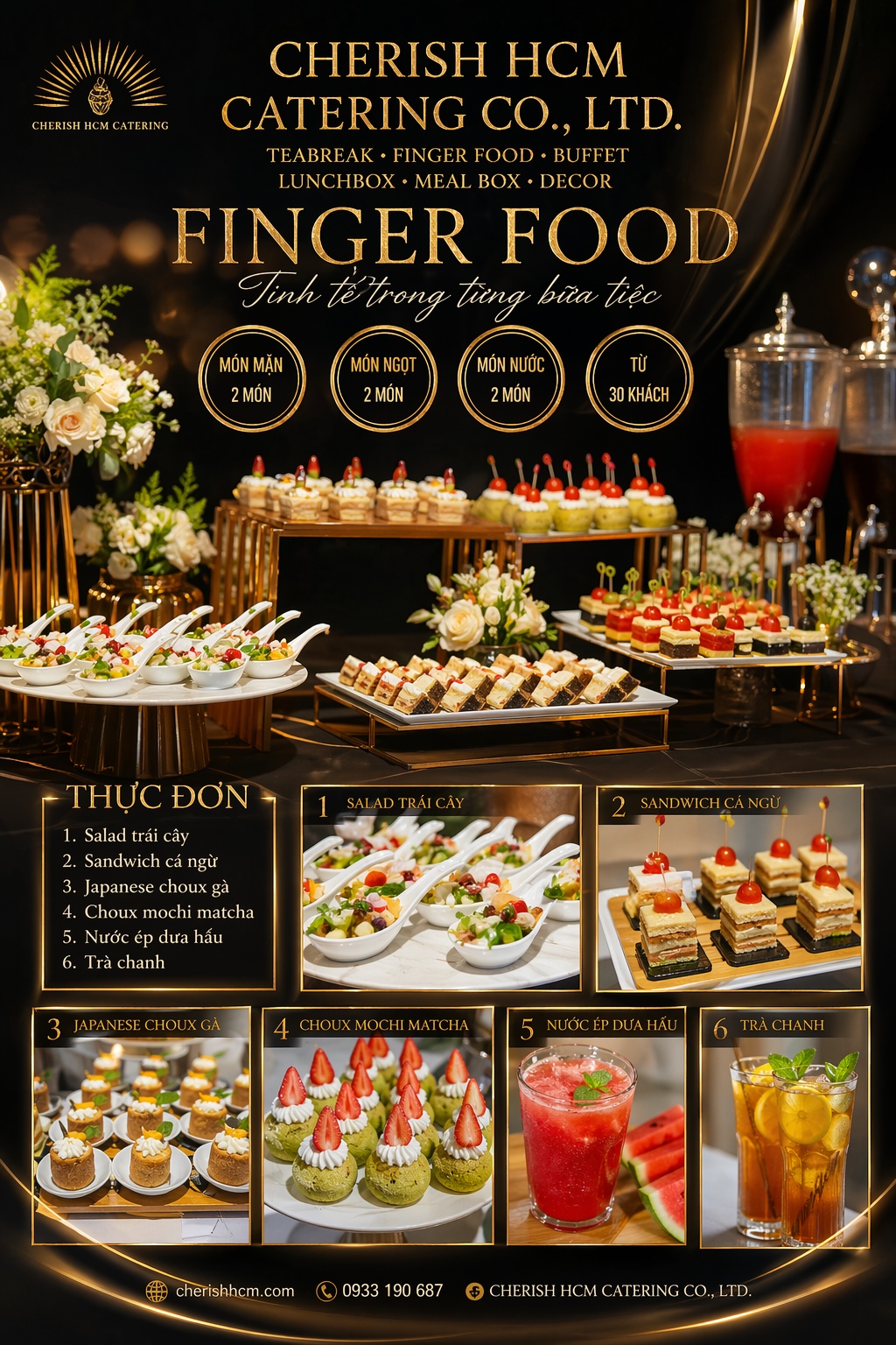 021024 Tiệc Finger food Sparkling - Phù hợp từ 30 khách