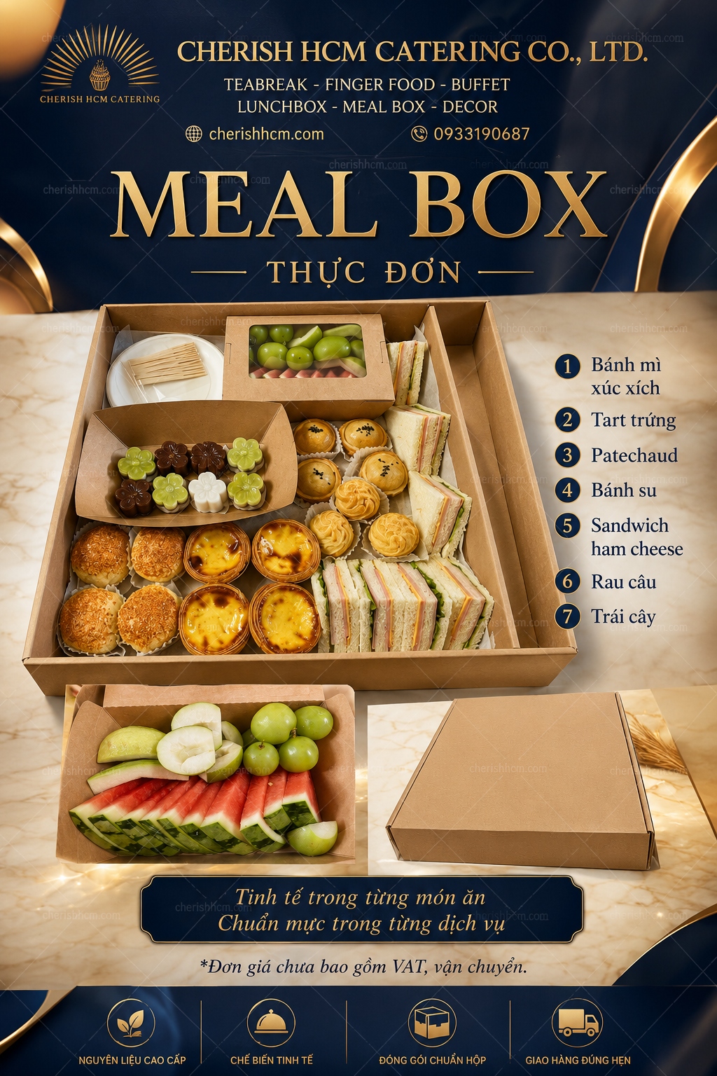 Teabreak box - Dynamic 6 món bánh, Trái cây