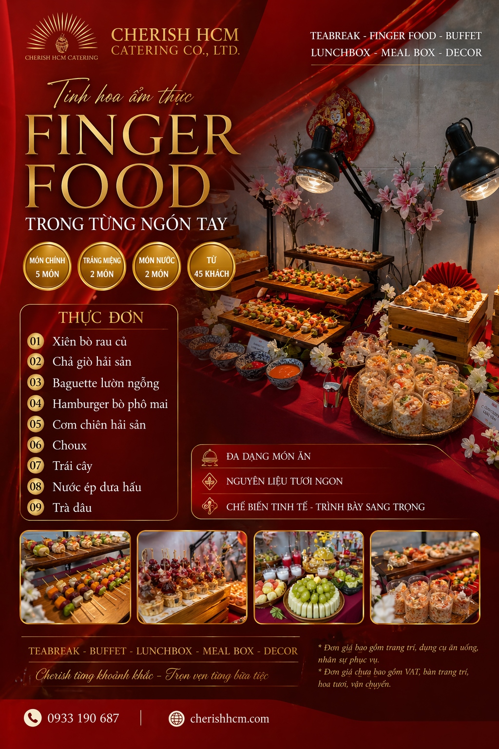 070125 Tiệc Finger food Energy - Phù hợp từ 45 khách